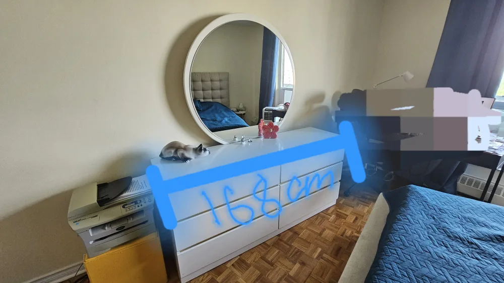 White 6-Drawer Dresser with Mirror and Dresser image indicator(2)