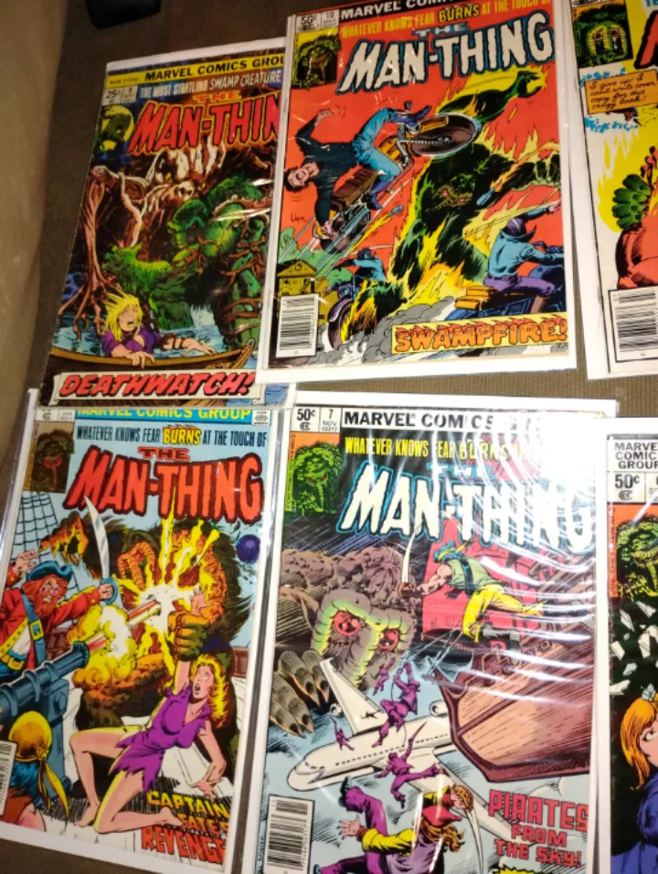 Marvel comics 1981 2nd run #2-11 MAN THING all newsstand image indicator(5)