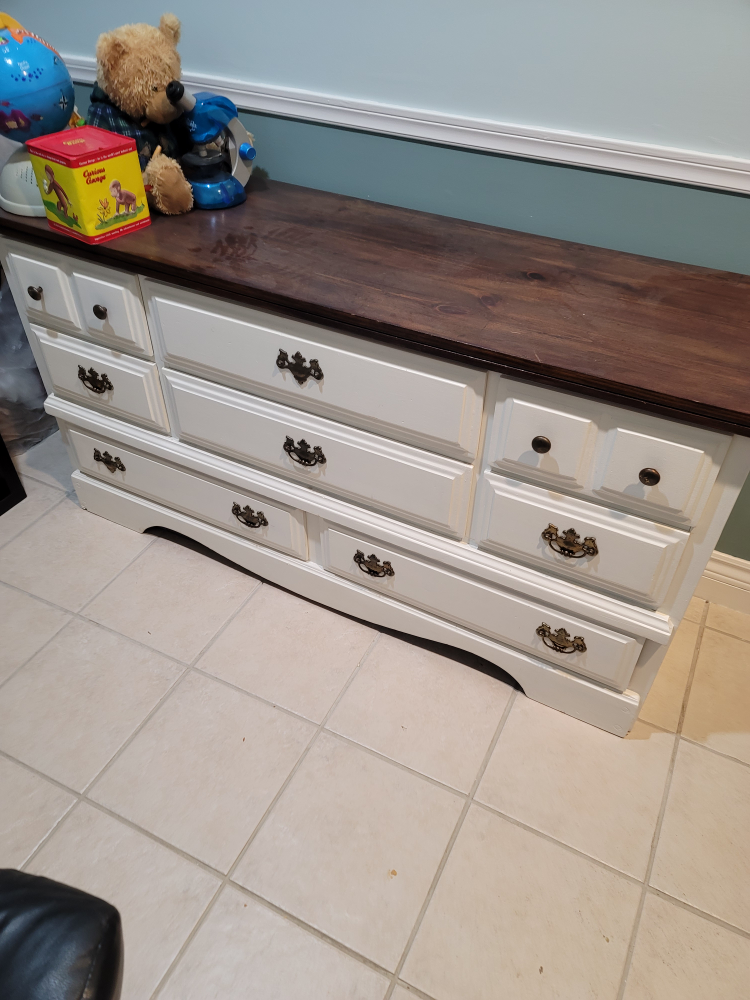 White & Brown Dresser