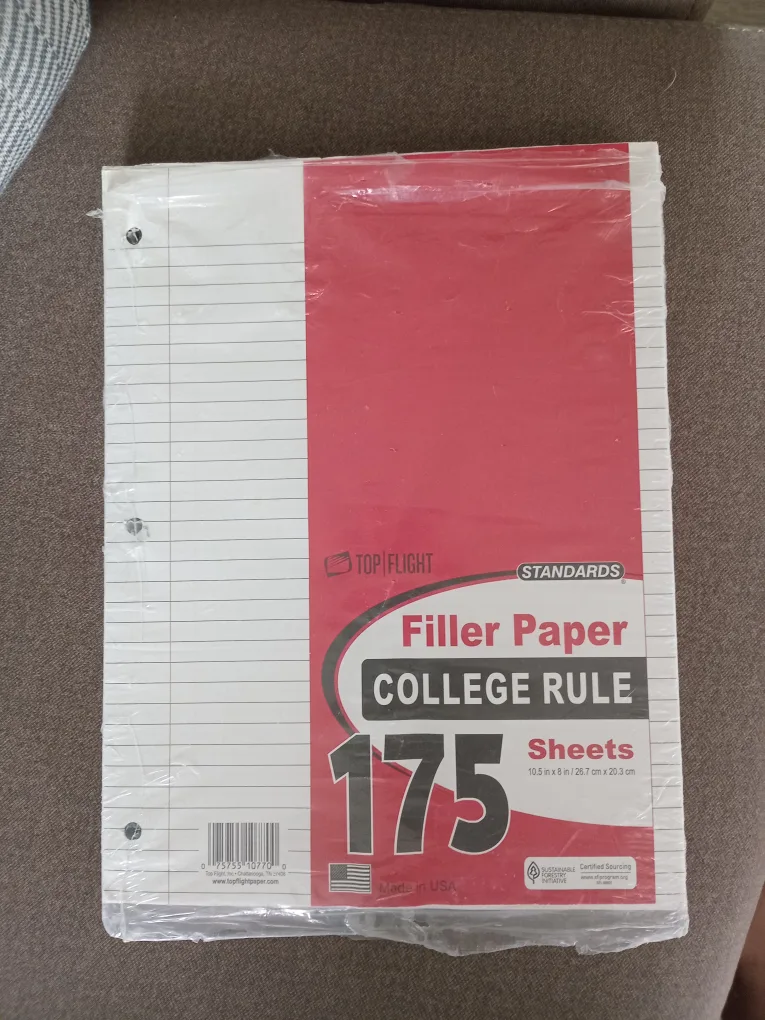 Top Flight College Rule Filler Paper - 175 Sheets thumbnail