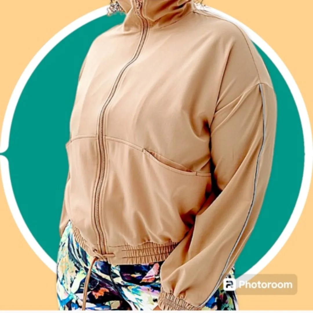 NWT Bomber Windbreaker Jacket w Pockets 2X & 3X Have 4 Colors image indicator(4)