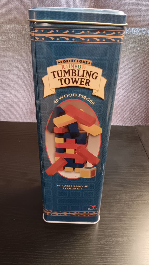 Rainbow Tumbling Tower Game - 48 Wood Pieces