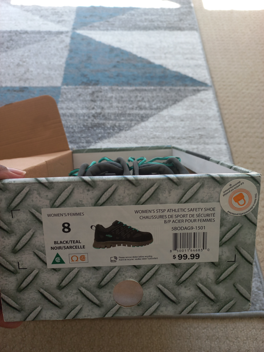 Women's CSA Approved Safety Shoes - Steel Toe - Size 8 - photo 3