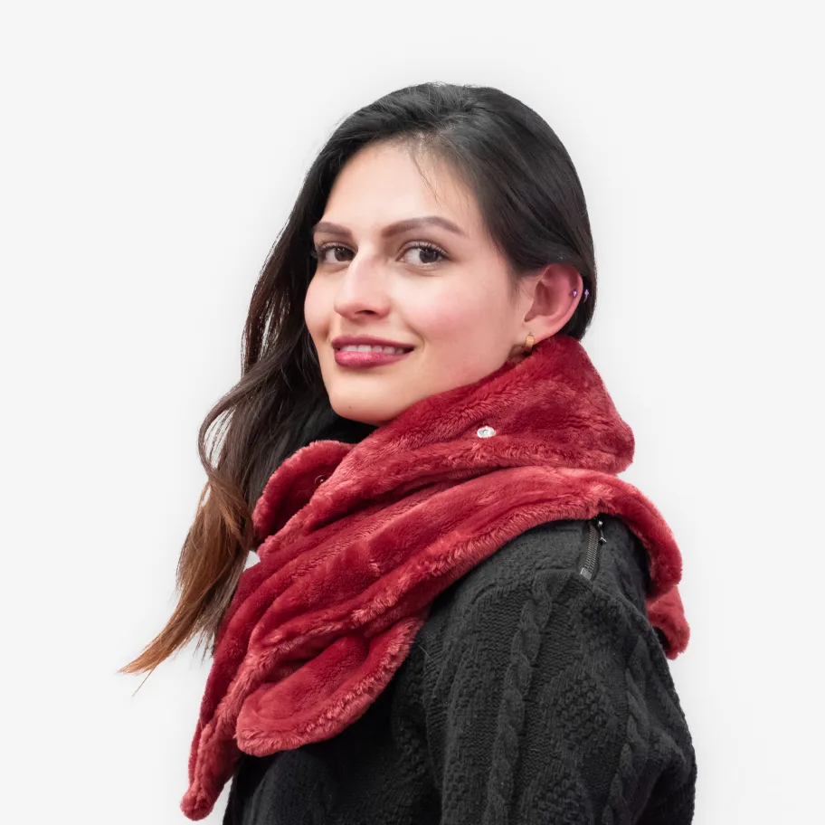 NEW red Faux fur Neck Warmer - long image indicator(2)