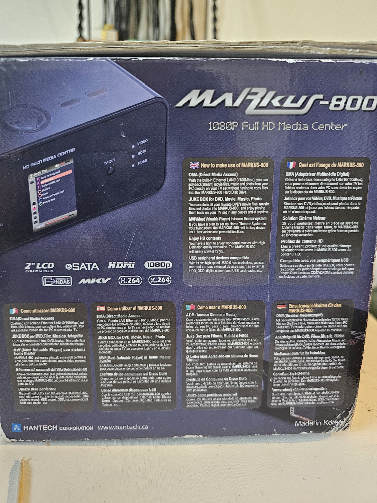 ManTech Markus-800 1080P Full HD Media Center - photo 3