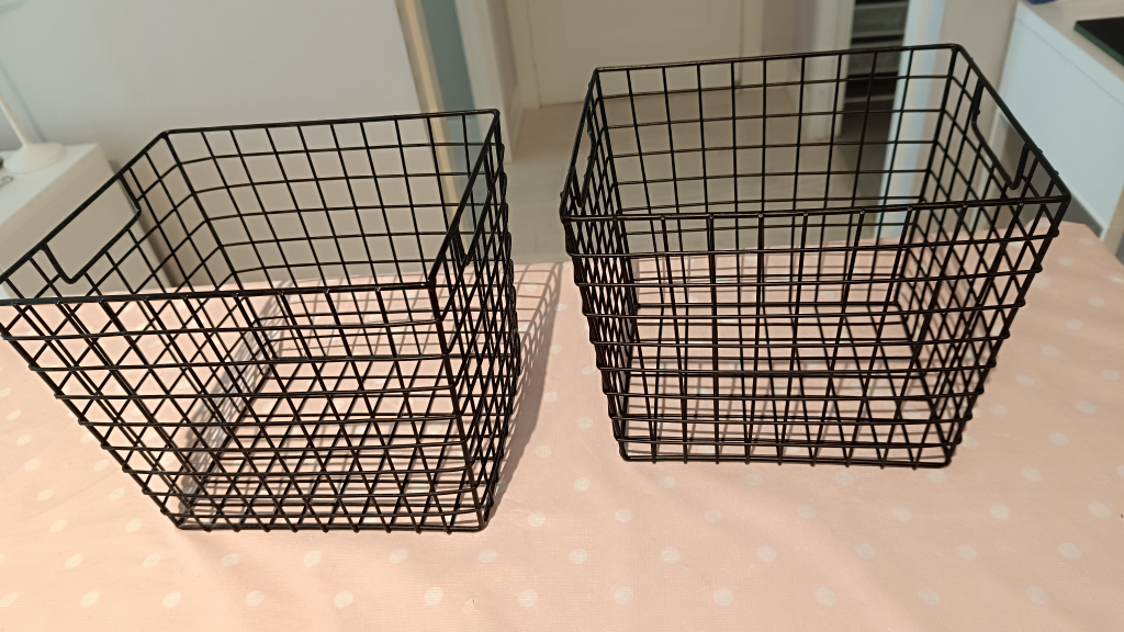Set of 3 Black Wire Storage Baskets - photo 2