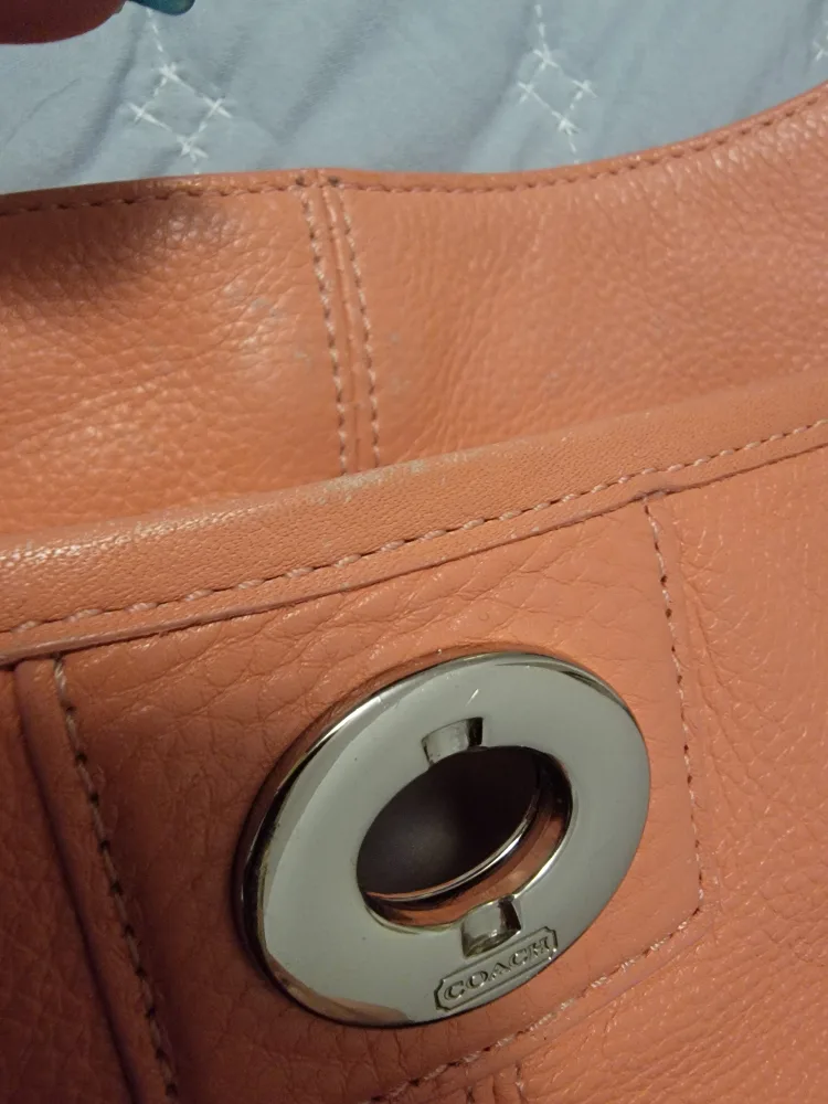 Coach Leather Shoulder Bag - Peach image indicator(3)