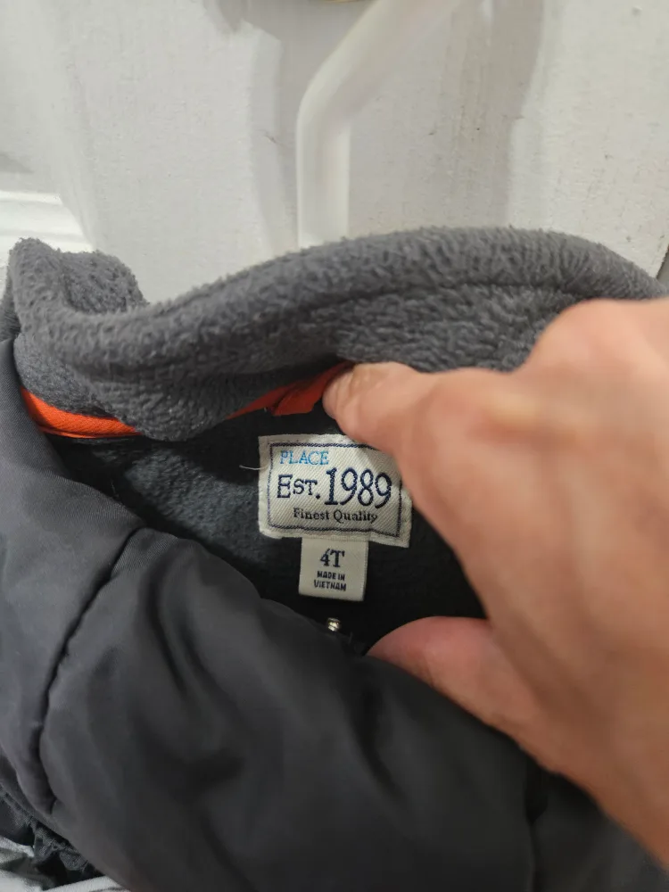 Children's Place 4T Grey Winter Jacket image indicator(3)