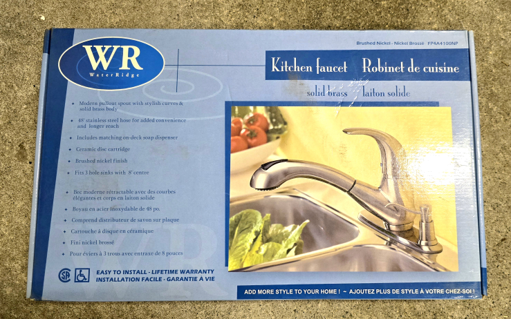 WaterRidge Brushed Nickel Kitchen Faucet - New in Box!