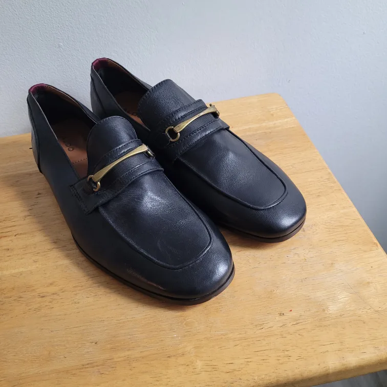 ALDO Black Leather Loafers image indicator(3)