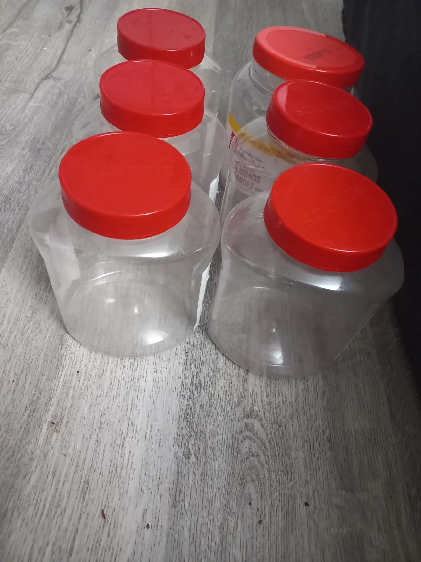 Ranios Plastic Storage Jars, 6-Pack image indicator(2)