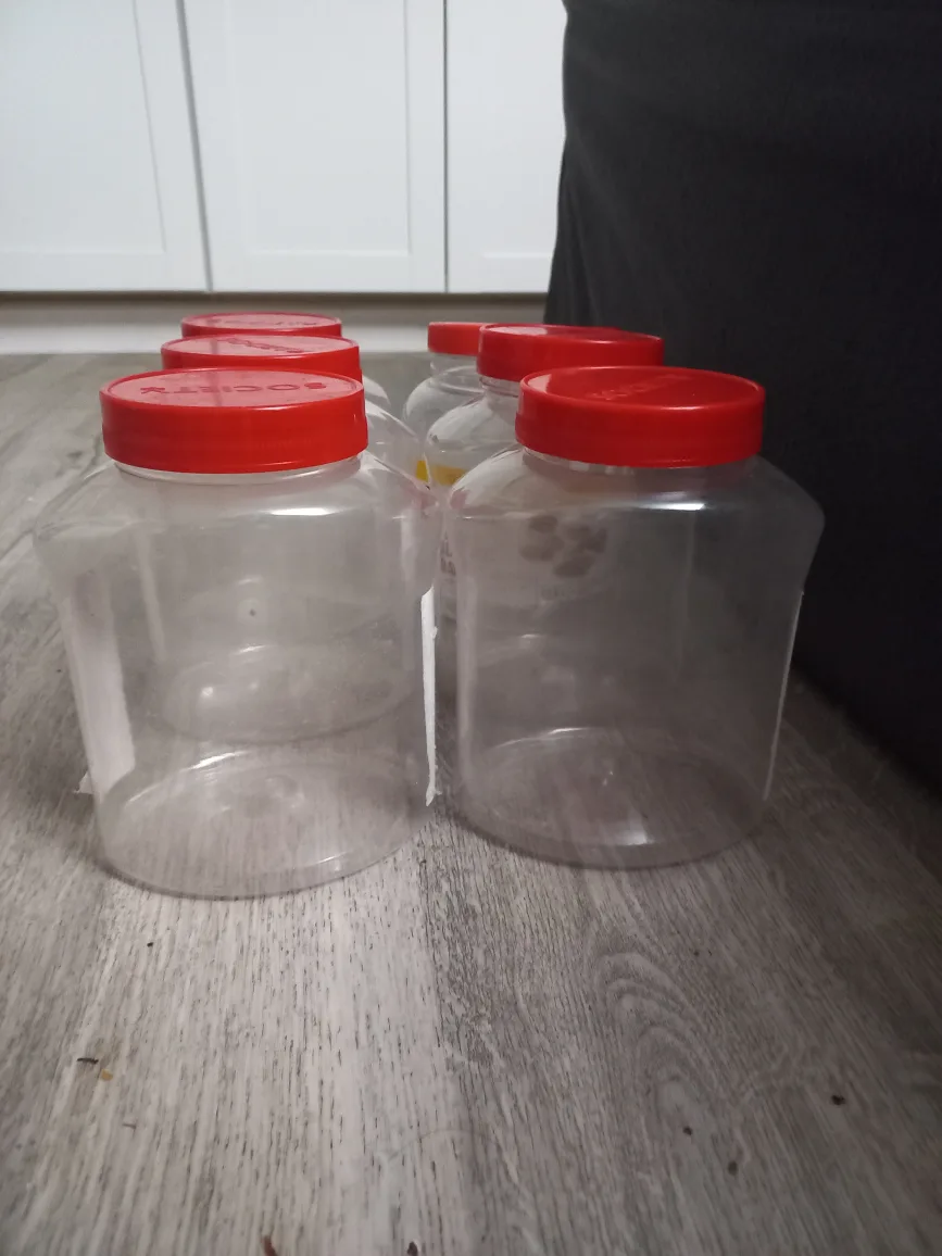 Ranios Plastic Storage Jars, 6-Pack image indicator(3)