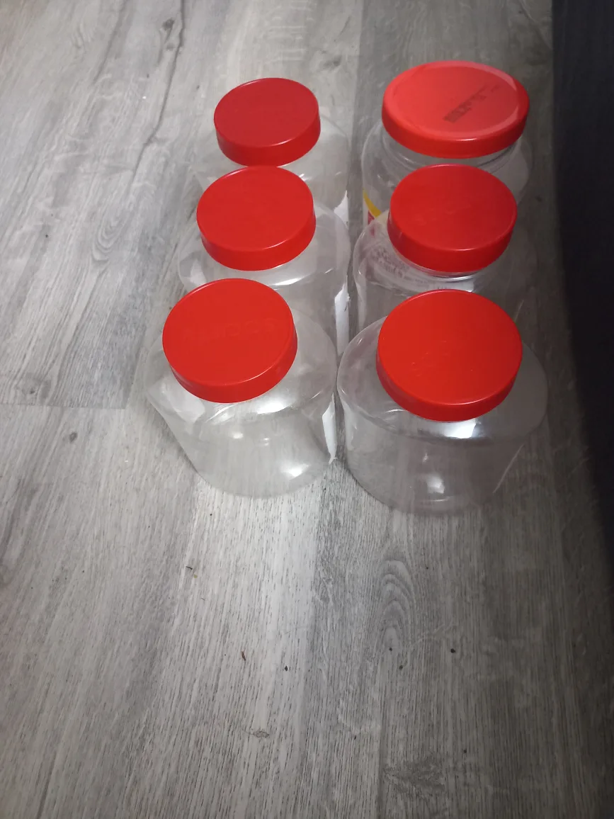 Ranios Plastic Storage Jars, 6-Pack image indicator(4)