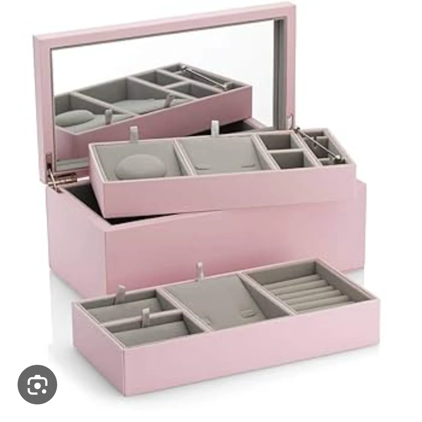 Pandora Pink Jewellery Box with Mirror thumbnail