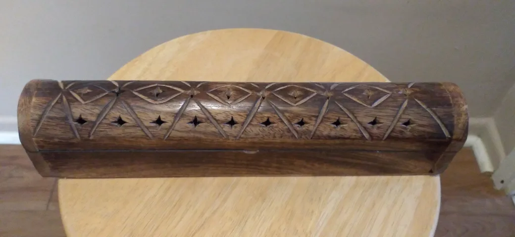 Indian incense burner Wooden Coffin - BNNU - $15 thumbnail