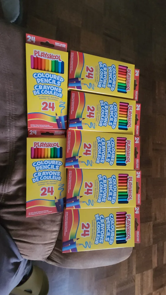 Playskool 24 Coloured Pencils Crayons de Couleur thumbnail