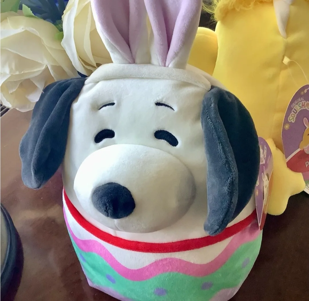 Two Squishmallow PEANUTS 8” Snoopy and Woodstock Easter Egg  NWT image indicator(3)