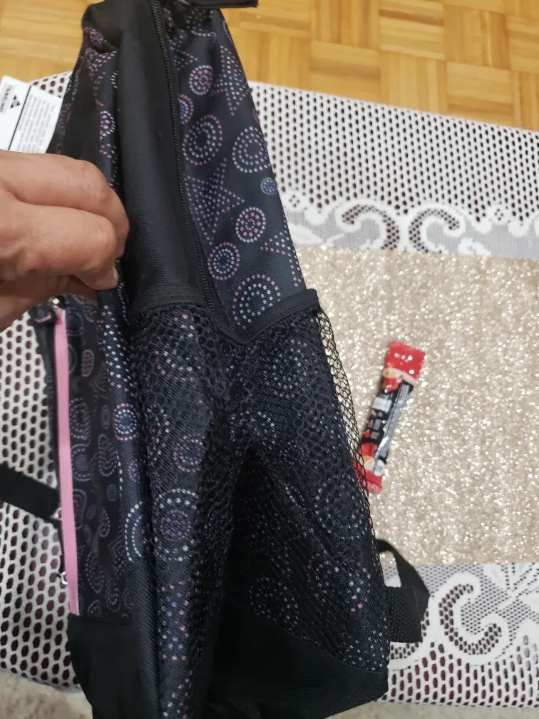 Athletic Works Black & Pink Backpack with bonus gift image indicator(5)