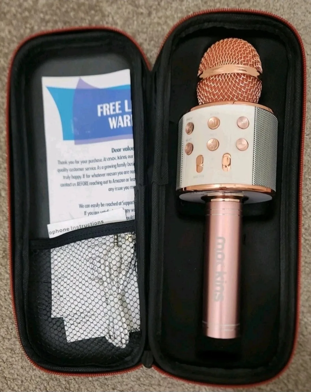 New Mockins Rose Gold Karokee Microphone thumbnail