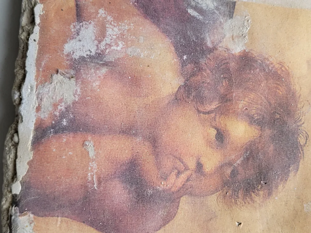 Vintage Cherub Wall Art Plaster Sculpture Picture image indicator(5)