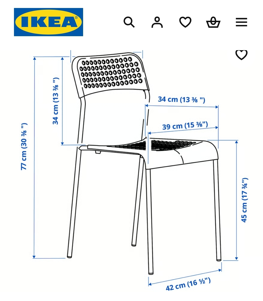 IKEA White Adde Chairs (Set of 4) - photo 2