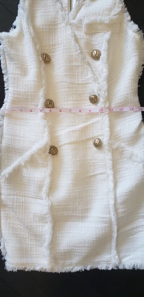 Balmain Cream Tweed Dress image indicator(3)