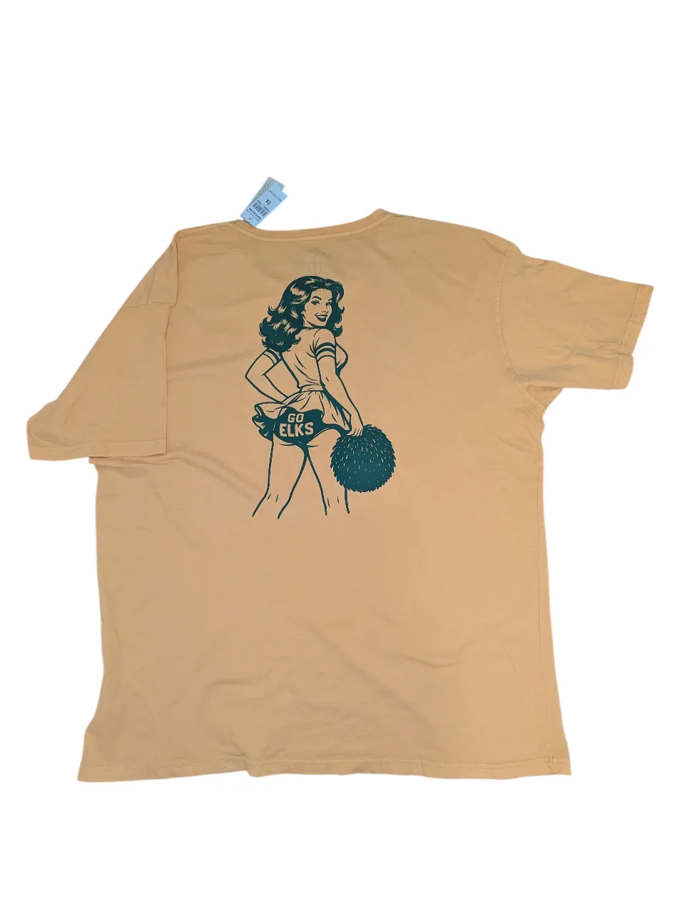 NEW Edmonton Elks mens 2XL T-SHIRT Vintage cheerleader