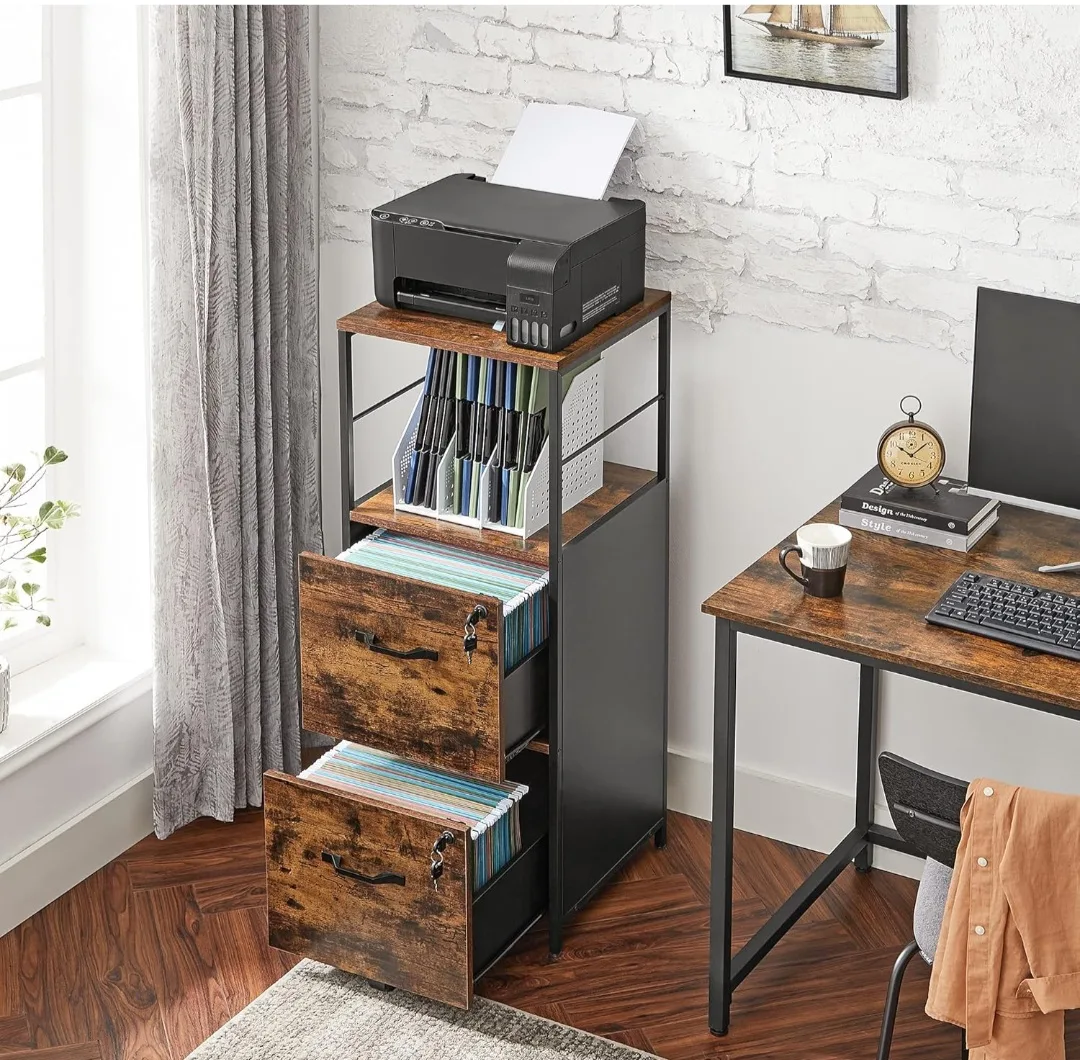 Rolling File Cabinet with Lockable Drawers thumbnail