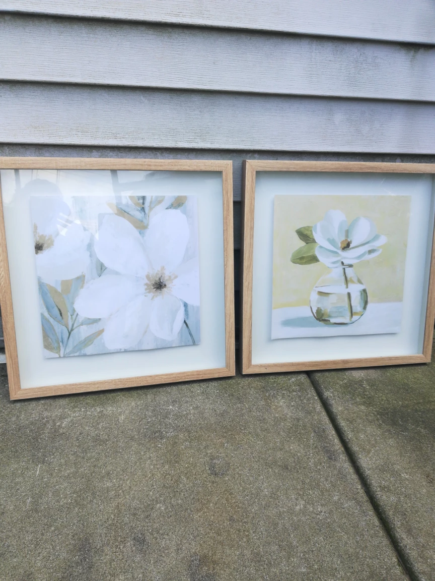 Framed Floral Wall Art - Set of 2