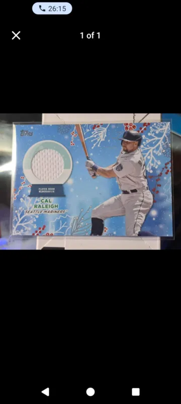 Cal Raleigh Topps Baseball Card thumbnail