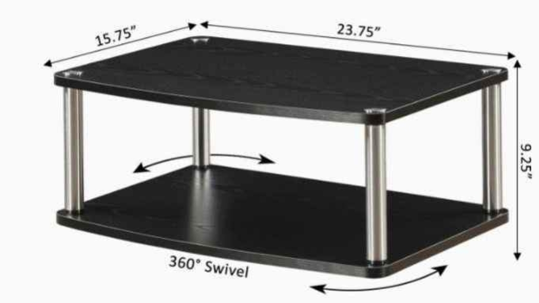 Black Swivel TV or Computer Stand - photo 2