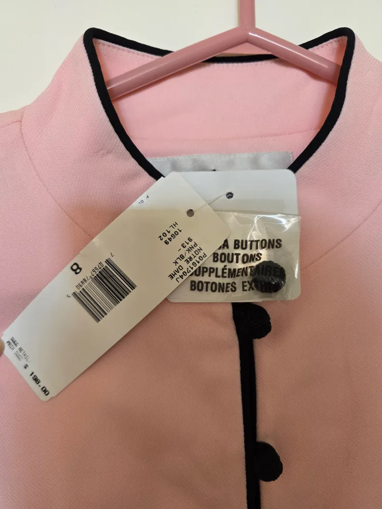 New tagged Evan-Picone Pink Cropped Jacket Size 8 image indicator(3)