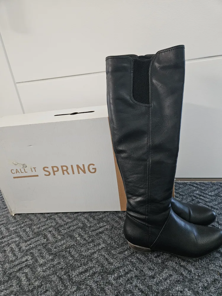 Call It Spring Black Knee-High Boots - Size 6 thumbnail
