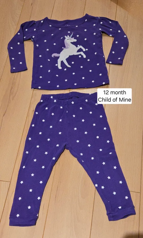 Child of Mine 12 Month Unicorn Pajamas thumbnail