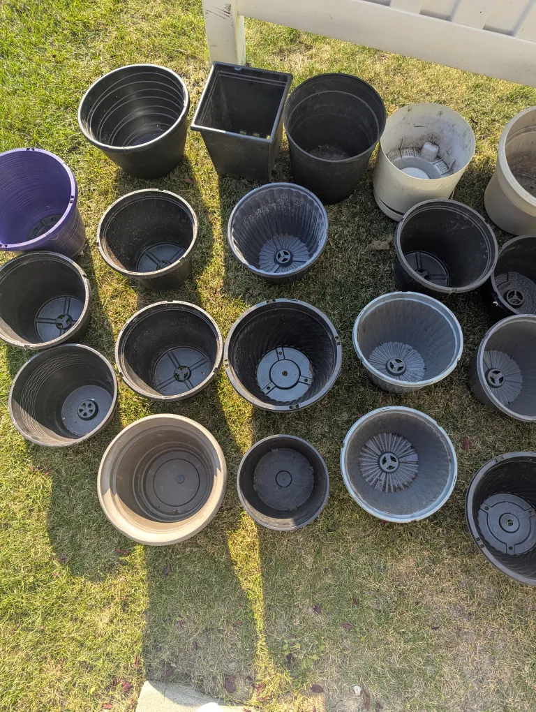 23 plastic flower pots $20obo need cleaning image indicator(6)