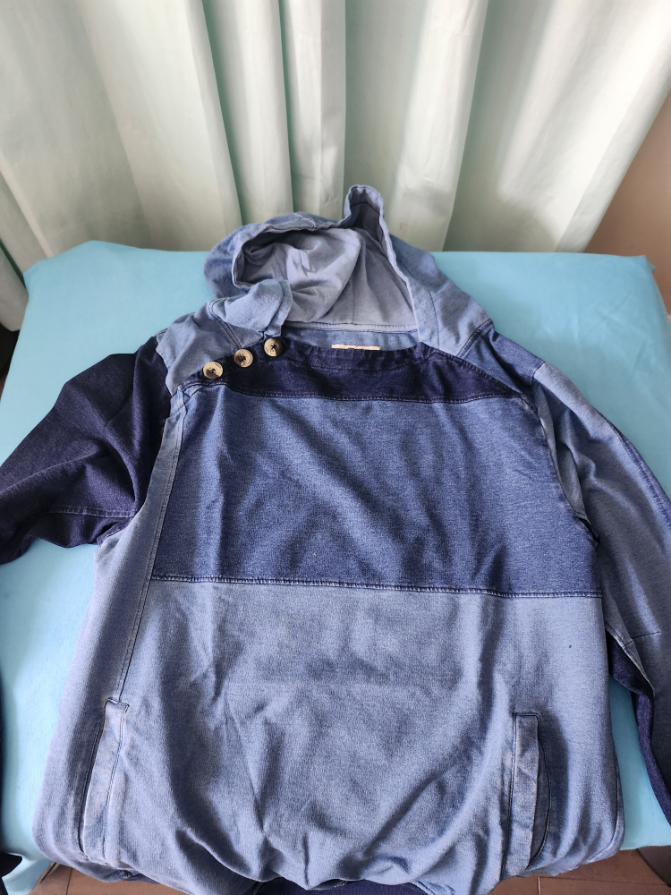 Max True Indigo Denim Hoodie - Size Medium - photo 2