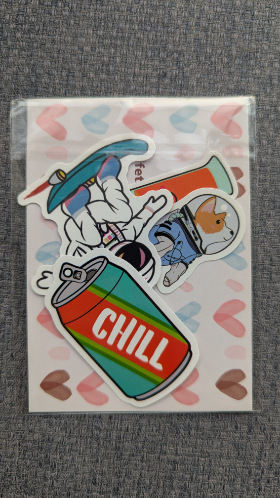 Sticker Set - Astronaut, Corgi, Chill Can, Cocktail - photo 2