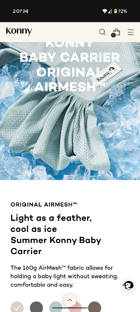 Konny Baby Carrier AirMesh Mocha size L - photo 3