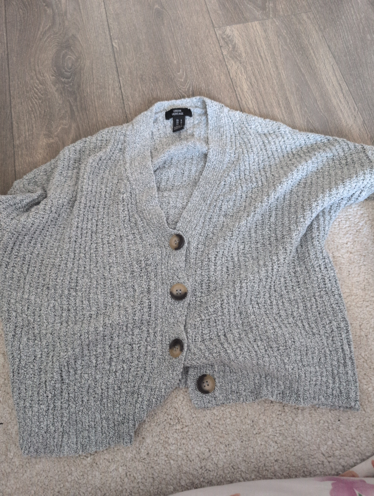 Urban Heritage Grey Cardigan - Size S