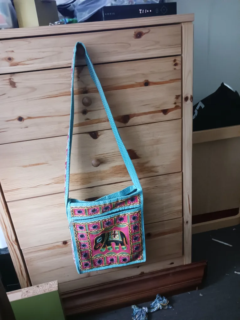 Elephant Embroidered Shoulder Bag image indicator(3)