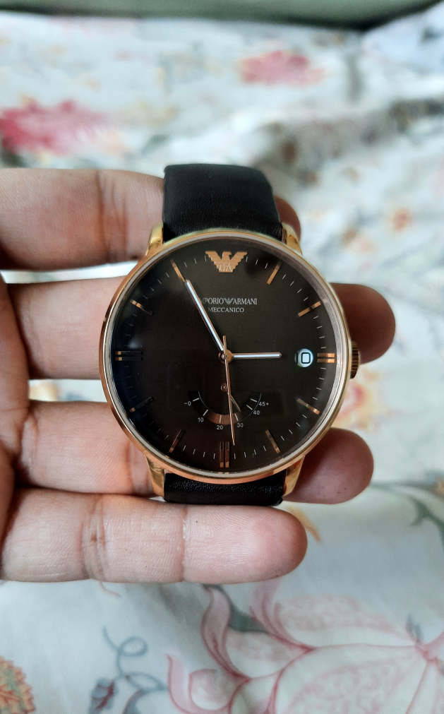 Emporio Armani Automatic Meccanico Watch - Rose Gold