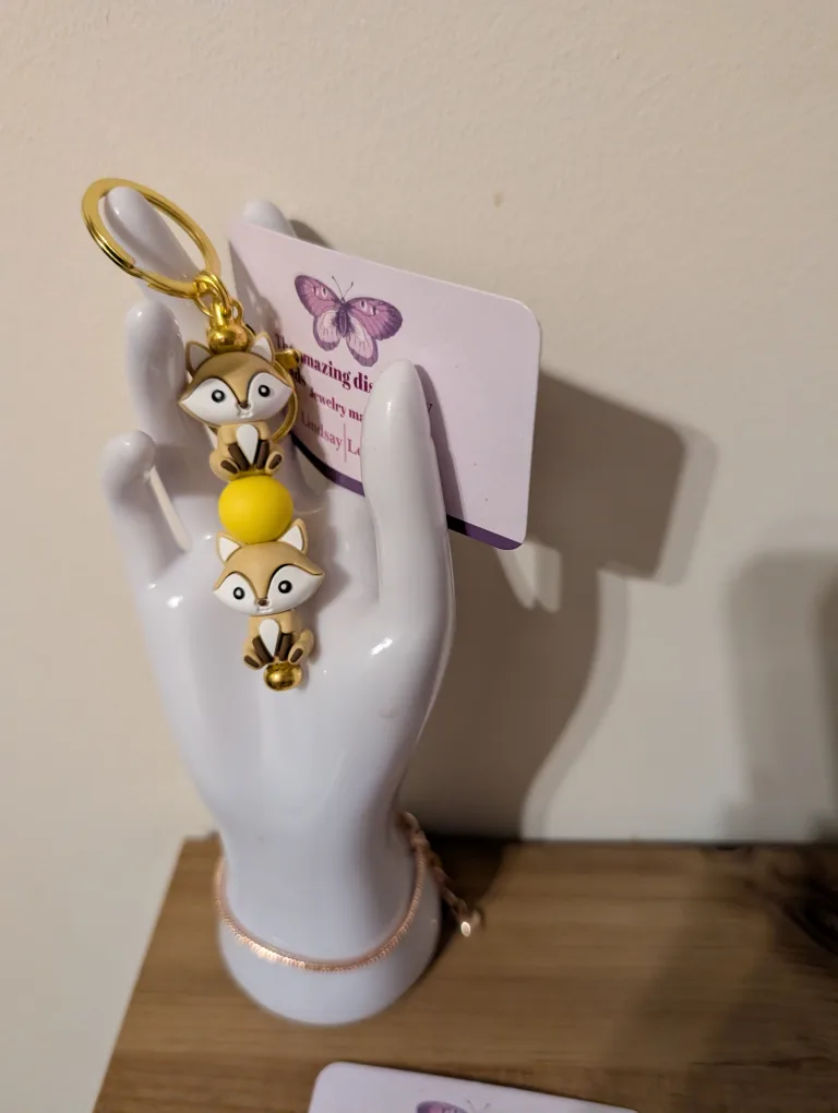 Fox Beaded Keychain by The Amazing Disability thumbnail