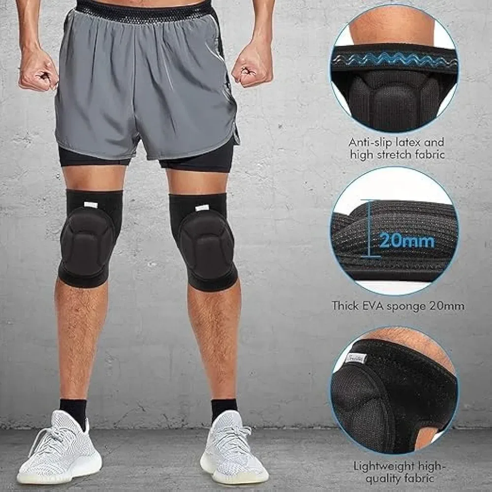 Sport Volleyball Knee Pads - Black, High Quality Fabric thumbnail