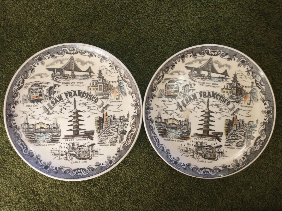 Two Vintage San Francisco Souvenir Plates thumbnail