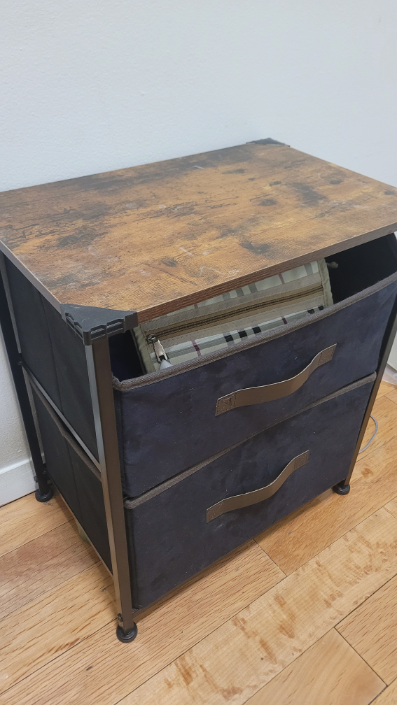 2-Drawer Fabric Dresser Storage Tower