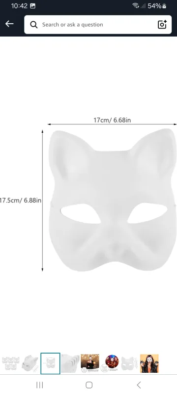 NEW!  DIY White Fox Mask - Cosplay, Halloween (5 pack) image indicator(7)