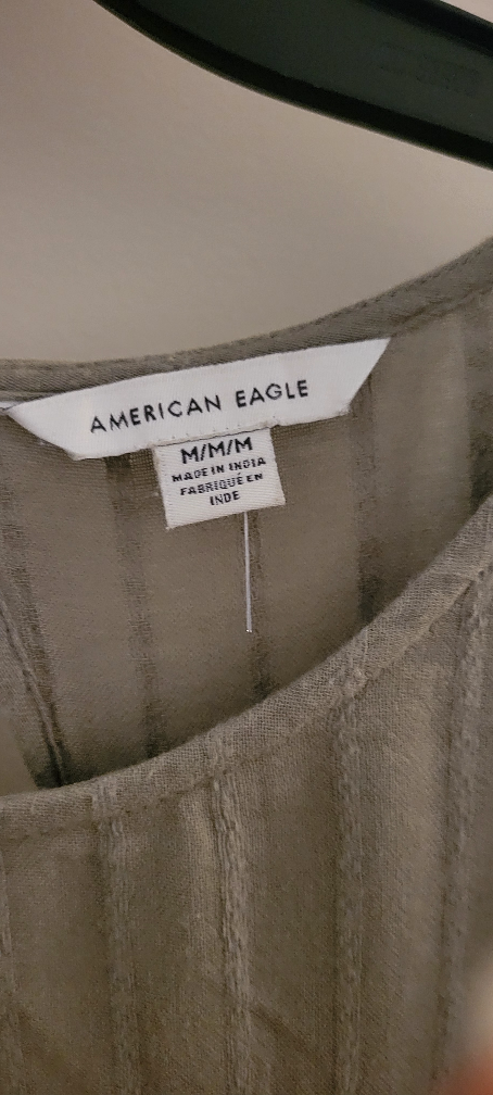 American Eagle Olive Green Peasant Top - Size M - photo 4