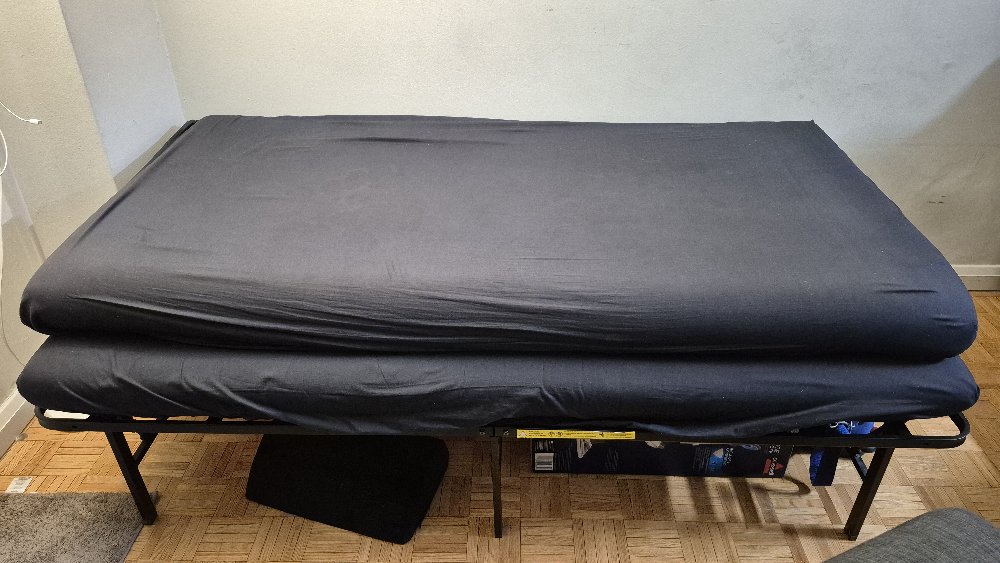 Double size folding bed frame