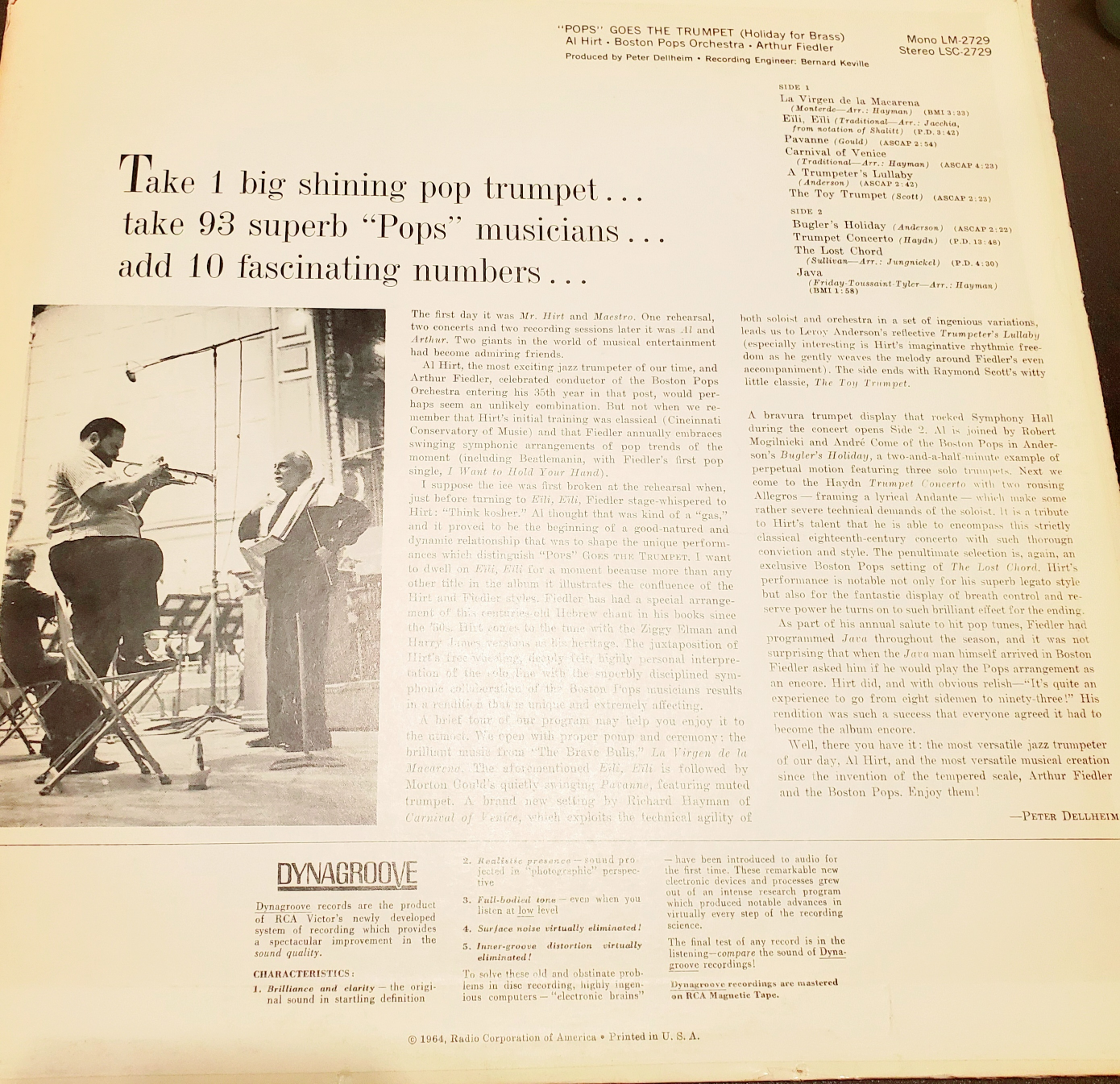 Al Hirt - Pops Goes the Trumpet-  Vinyl Record - photo 2