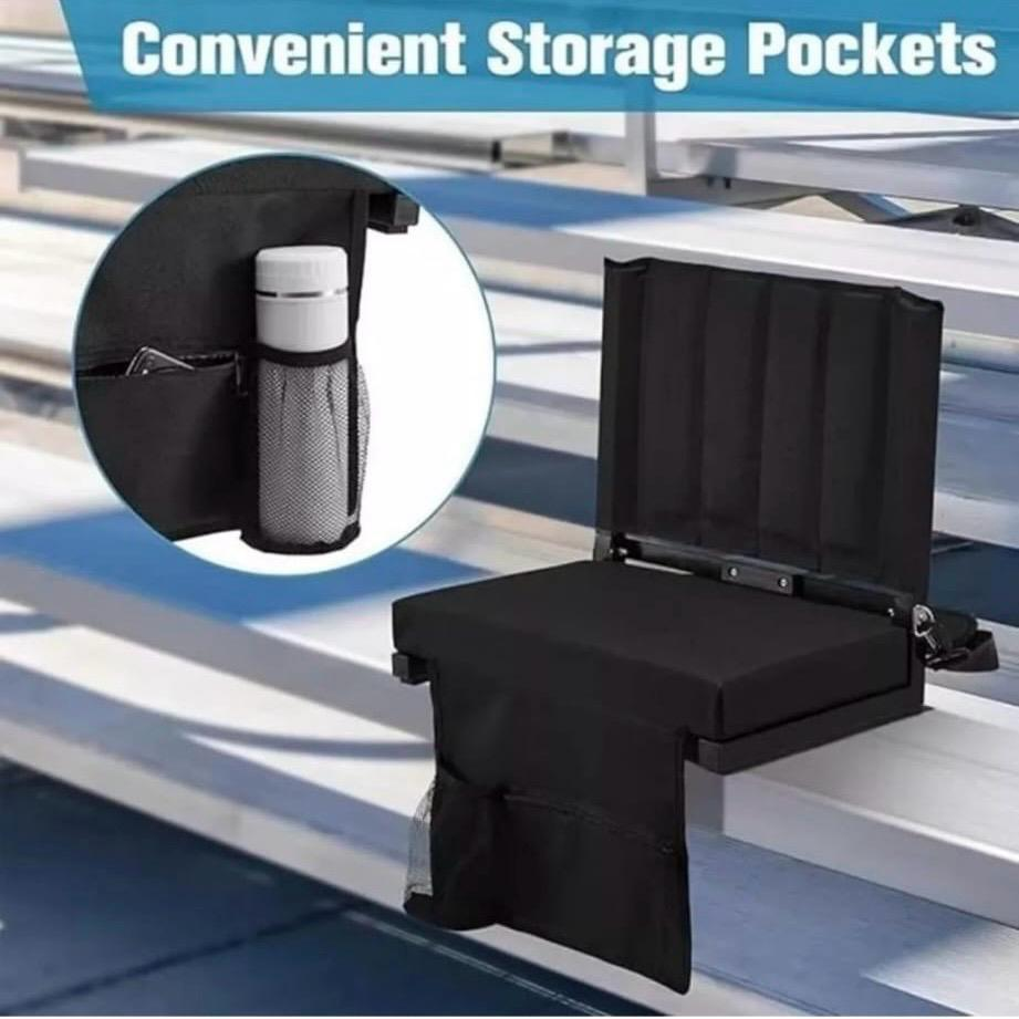 Collapsible Stadium Seat Chair - Black - photo 5